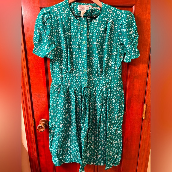 karin stevens Dresses & Skirts - KARIN STEVENS VTG 80s Drop Waist Puff Sleeve Dress. Size 12 Petites